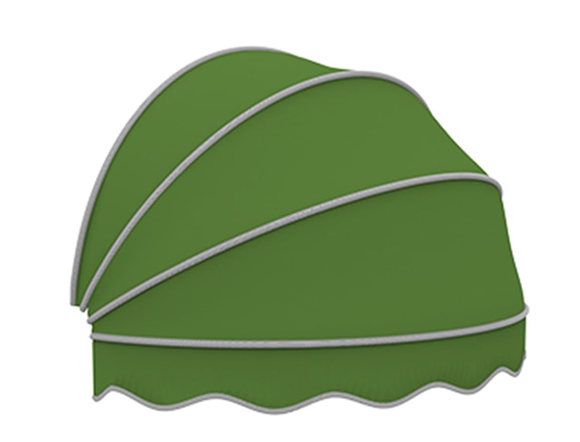 GJZQDKX Collapsible Dome Style Window Awning for Rain and Sun Protection Retractable Hemispherical Canopy Green Patio Awning 90x45x45cm