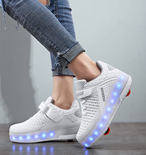Image of Ylllu Kids LED Roller Skate Shoes with Wheel Light up Roller Shoes Gift for Girls Boys Children