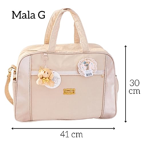Kit Bolsa Mala Maternidade c/Trocador 3pcs Menino Menina Sunshine (Bege)
