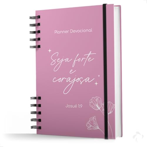 NISTI PRINT, Caderno Planner Devocional Com Capa Dura Forte e Corajosa