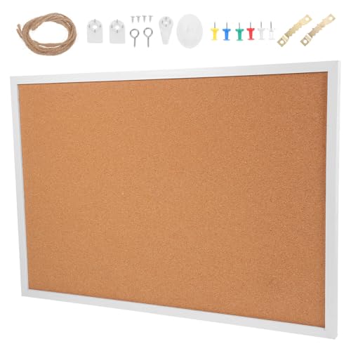 Tableau liège cadre en bois 35x50 cm support mémos mural - 2