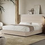 HOMBCK Queen Bed Frame, Boucle...
