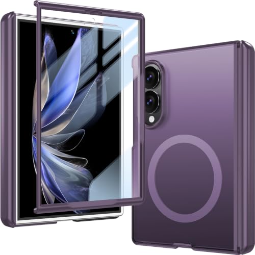 Image of WRJ for Samsung Galaxy Z Fold 8 Case Built-in Screen Protector,Purple