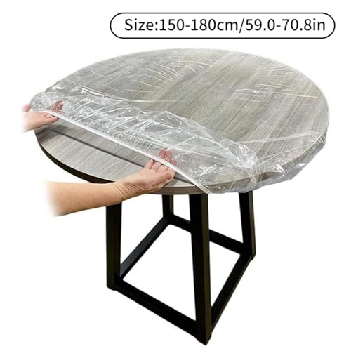 Nappe de protection de cuisine pour table ronde transparente Konsilsa