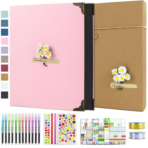 Vienrose DIY Scrapbook Photo Album Kit with Pens...