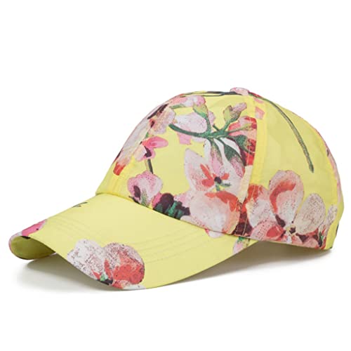 Casquette de baseball été femme fleurs style polyvalent et ombrage frais