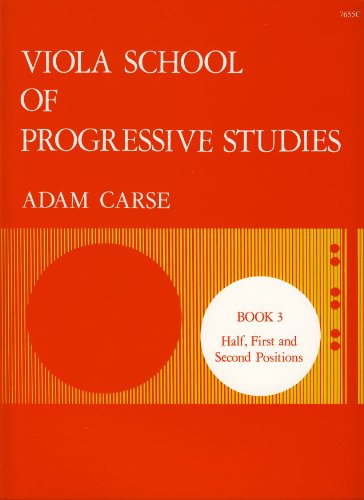 Viola School of Progressive Studies Vol.3 livre partitions alto Carse