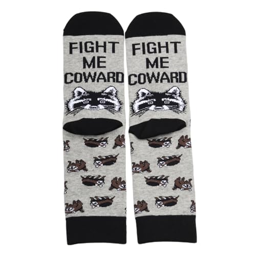 PXTIDY 2 Pairs Raccoon Socks - Raccoon Gift & Trash Panda Themed Sock2