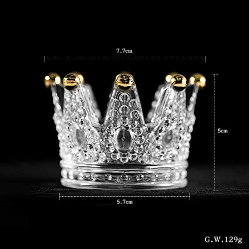 Crystal Krone Kerzenhalter Teelichthalter, Dappenglas Dappen Dish 2 Stück Klar Nail Art Tasse Glasschale Nail Art… – Bild 5