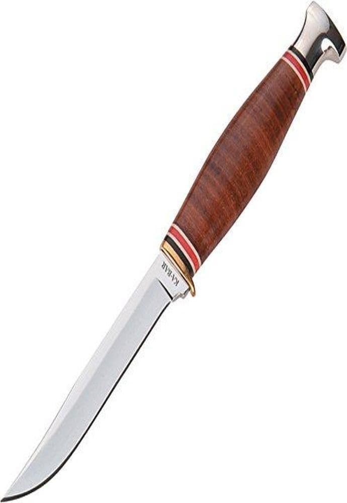 Ka-Bar 2-1226-0 Sheath Knife 3-1/2",Silver and Brown,Medium