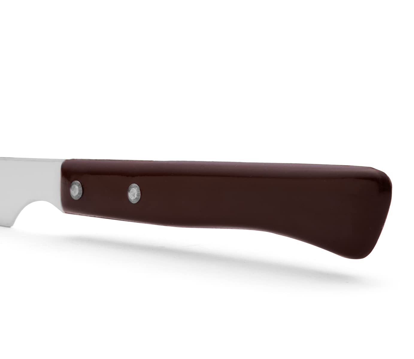 Arcos Cuchillos de Mesa Caja de 24 uds Chuletero, Hoja de Acero Inoxidable Nitrum 110 mm, Mango de Nylon, Color Marrón (24 uds)