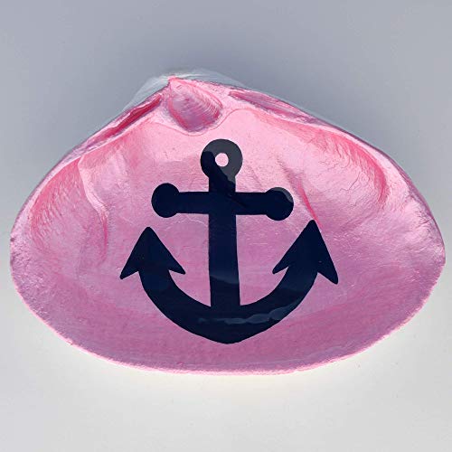 Anchor Shell Dish - Soap Dish, Spoon Rest, Ring Holder, Jewelry Holders, Trinket Dishes, Catchall Bowl - Valentine’s Day Gift - Nautical Home Decor For Bedroom, Bathroom, Kitchen And Office #TOP3