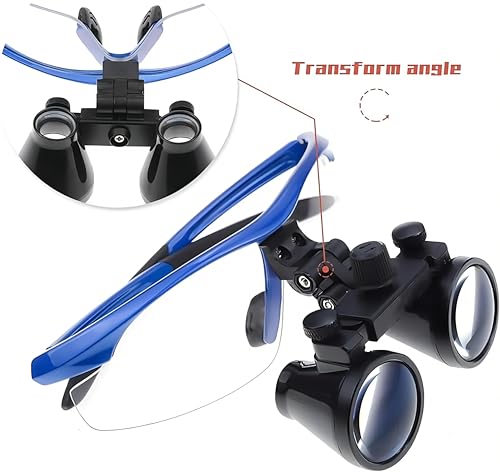 Image of Dental Surgical 3.5X Loupe Loupes 280-380mm(11 inch-15 inch) Working Distance Black Safety Goggle