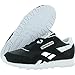 Reebok Men's Classic Nylon Sneaker, Black/White, 11