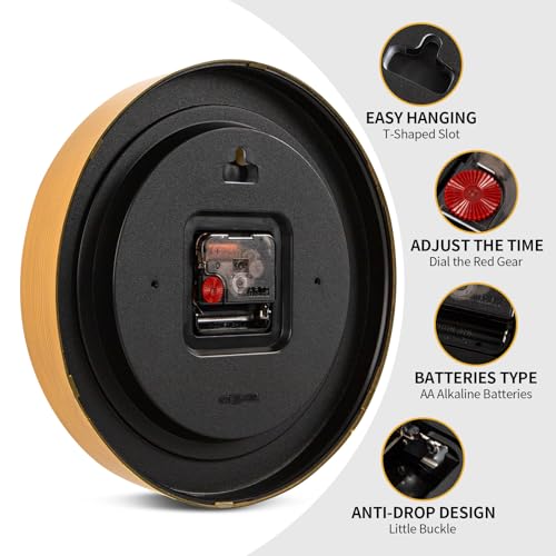 Reloj de pared silencioso para niños, 10 pulgadas miniatura 3