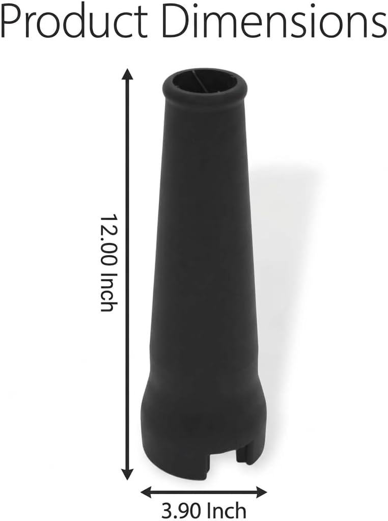 12" Nozzle Extension Compatible with Seese Jet Blower, Blower Extension Tube Attachment for Handheld Air Blower, Tapered Long Reach Nozzle for Car Drying, Workshop & Home Cleaning - Black