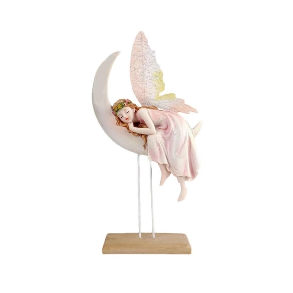 zhuyanbo007 Desk Statue, Rustic Resin Fairy Modeling Ornaments Creative Home Entrance Furnishings Desktop Exquisite Decorations