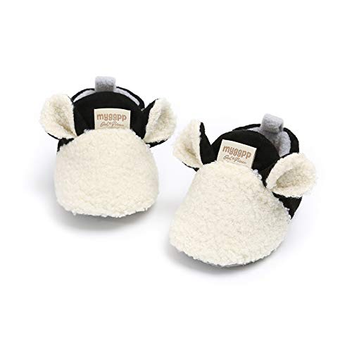 Jshuang Newborn First Walking Shoes Infant Baby Boy Girl Lamb Slippers Trainers 0-18M