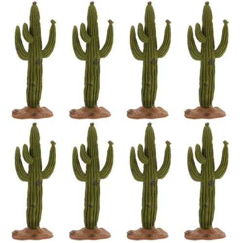 Healifty 8 Pcs Simulated Micro Cactus Ornaments Artificial Plants Home