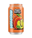 Halfday Prebiotic Peach Iced Tea 12-Pack - Nostalgic Flavor, Low Sugar, Incredible Taste - Paleo, Gl
