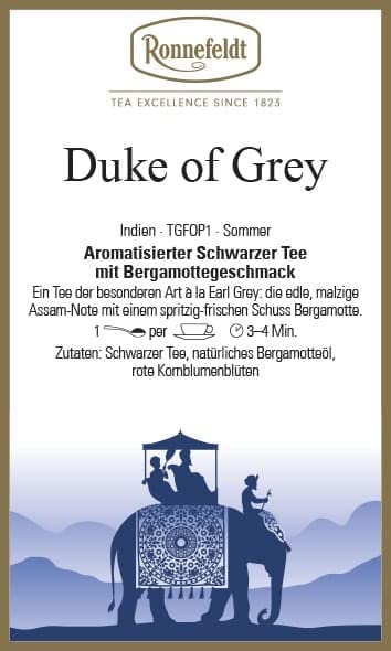 Ronnefeldt - Duke of Grey - Bio - Czarna herbata aromatyzowana - 100 g, ilość: 6 sztuk