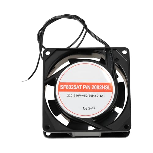 OTOTEC Ventilador de Refrigeración para Ordenador SF8025AT 2082HSL 80x80x25mm 220-240V 0.1A para Refrigeración de Cajas de Ordenador