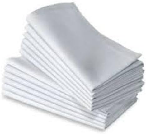 Value Casual White Cotton Table Napkins Size 46X46CM, Pack of 100