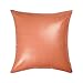 N/A Housse de Coussin carré en Similicuir, Housse de Coussin décoratif pour canapé-lit, Housse de Coussin Durable 18"x 18", Orange