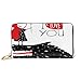 Produktbild Women's Long Leather Card Holder Purse Zipper Buckle Elegant Clutch Wallet, Little Red Riding Hood Loves Bad Horrible Wolf Plot Twist Fairytale Artwork,Sleek and Slim Travel Purse