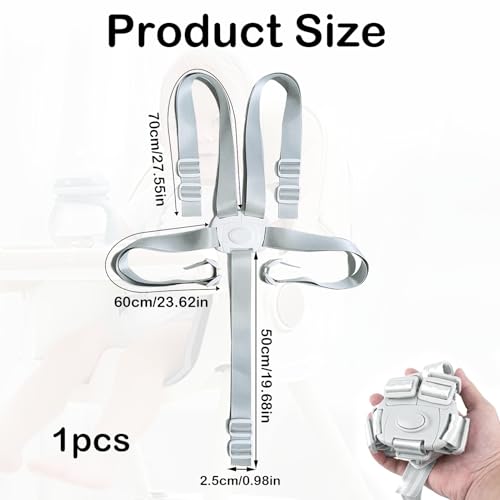5 Punkt Gurt Sicherheitsgurt, Hochstuhl-Sicherheitsgurte, Ersatz-Sicherheitsgurte für Baby Kinderwagen Hochstuhl, Gurt Hochstuhl, Kindersitz 5 Punkt Gurt, Wandelbare Gurte für Hochstuhl/Kinderwagen