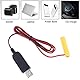 Maxtonser LR03 AAA Battery Eliminator USB Power Supply Cable Replace 1 to 4pcs AAA Battery for Electric Toy Flashlight Clock LED,Data Cable