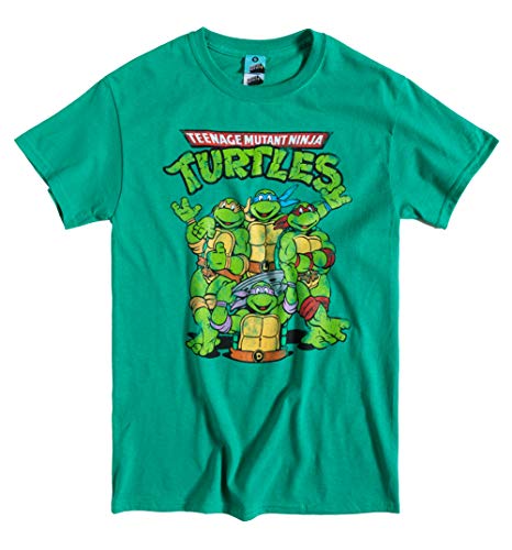 T-shirt TMNT TruffleShuffle en coton vert premium avec imprimé vintage durable