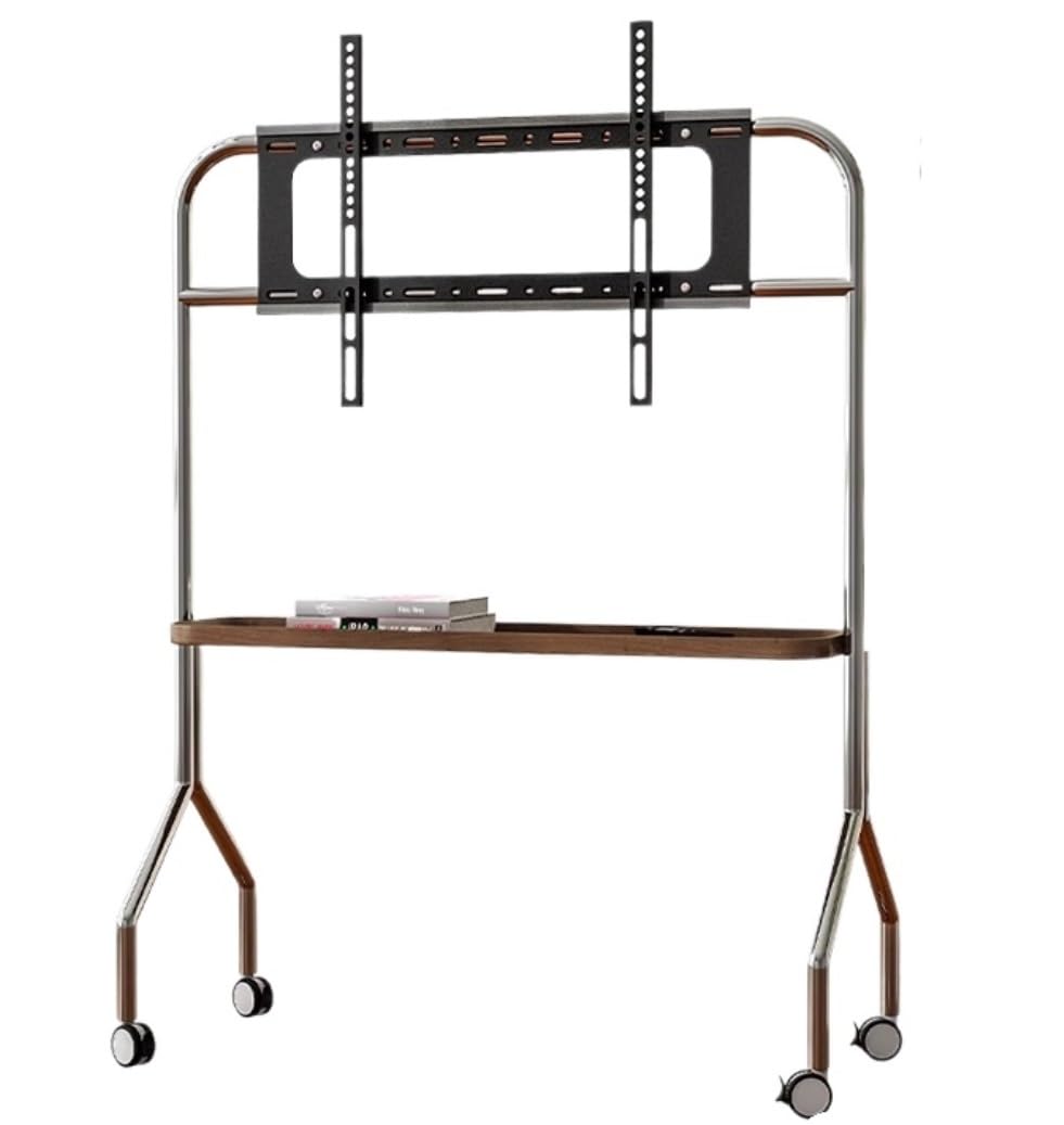 OLSKFUH Tv Stand Television Stands Tv Floor Stand With Storage Shelf Rolling Mobile Tv Cart With Wheels For 43 To 75 Inch Lcd Led Screen Tvs Tv Stands For Living Room,A-With 1 shelf