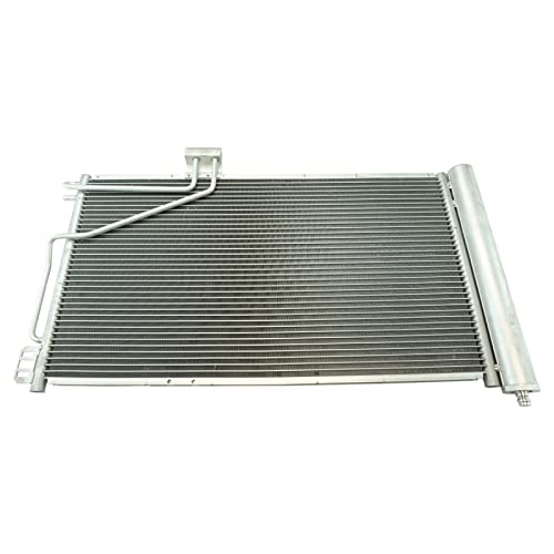 Image of TRQ A /C Condenser & Receiver Drier Assembly for 01-05 Mercedes-Benz C230 01-05 C240 02-04 C32 AMG 01-05 C320 03-05 CLK320 03-05 CLK500 05-06 CLK55 AMG with New Body Style