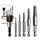 BAYERTAL® Schraubenausdreher Set 6tlg E6.3 – Linksausdreher mit Schnellwechsel Bitaufnahme – Schrauben Entferner + Ausdreher für beschädigte & festsitzende Schrauben – Schraubenlöser screw extractor