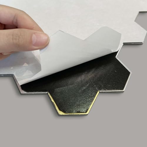 IZODEKOR Selbstklebende Mosaikfliesen - 290 x 288 x 4 mm (1 Stück) – Vinyl Klebefliesen für Küche, Bad, Wohnzimmer und Schlafzimmer, 3D-Wandfliesen, Keramikfliesen, Wandpaneele | Colourful