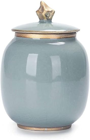 Cremation Urn for Adult Ashes Large Keepsake Soul Urns Cremation Ceramic Urns Set for A Small Human Ashes Pets 6.74.3 inch Pet Cremation Urns Green