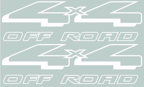 Calcomanías todoterreno 4x4 (blanco) - 1997 1998 1999 se adapta a Ford Ranger Truck Bed