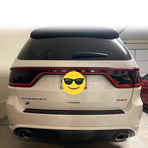 Luxe Auto Concepts Tail Light Tint Kit For 2014-22 Dodge Durango- Dark Smoke Gloss | Exact Cut Vinyl Overlays | Tinted Dry Application Luxe Lightwrap Film With Air Release Technology #TOP3