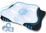 Cooling Cervical Neck Pillow for Sleeping, Contour Side Sleeper Pillow for Adults, Ergonomic Memory Foam Pillow Neck Pain Relief, Stomach Sleeping Pillow with Luxury Cool Cover