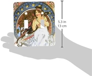 3dRose lsp_171470_2 Mucha – Muse of Music Light Switch Cover image 5