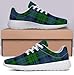 Blue and Green Plaid Shoes for Women Fashion Ultra Lightweight Running Sneakers Men Buffalo Plaid Sneakers Size 6
