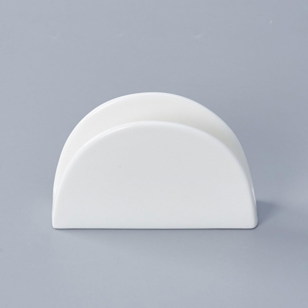 Healeved Servilletero de Cerámica Blanco 2piezas Soporte para Servilletas Diseño Moderno y Delicado Resistente al Desgaste Diario para Mesa Adecuado para Cocina y Bar
