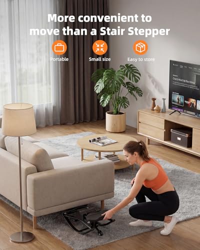 Image of Rock Fitness Stepper for Exercise at Home, Motion Stair Stepper with Resistance Bands for Full Body Workout, Aerobic Workout Machine Fitness Equipment