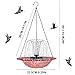 ywzmsd Hanging Solar Bird Bath, 18x9 Inch Hummingbird Water Fountain Solar with Replacement Nozzles, Hummingbird Bath Fountain for Backyard, Patio, Garden Hanging Bird