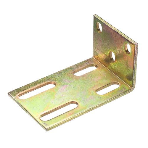 QUARKZMAN Supporti A L Regolabili Per Porte Scorrevoli, Doppia riga Rinforzata Ruota Porta Supporto Angolo Retto Rullo Guida Cancello Scorrevole Montaggio (Foro 0.6 Pollici)