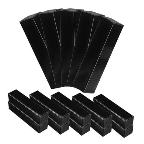 minkissy 15 Cajas Caja De Pintalabios Contenedor De Lápiz Labial De Papel Cajas De Embalaje De Lápiz Labial Brillo De Labios Titular De Lápiz Labial De Papel Delineador De Labios Black