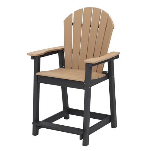 OTSUN Tall Modern Adirondack Chair, All Weather HDPE Bar Height Adirondack Stools Widened Durable Design for Porch Patio Yard Lawn Fire Pit Bistro Basement Indoors & Outdoors