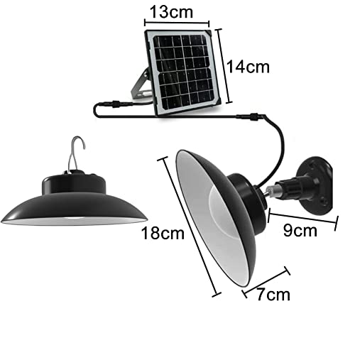 Aolyty Solar Pendant Lights With Remote Control Solar Wall Light Outdoor 3 Color Temperature 16Ft Cord 2 Installation Methods Flood Light Timing Dimmable For Yard Garden Shed Patio Driveway #TOP2