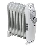 AMOS 7-Fin 800W Oil Filled Radiator with Adjustable Thermostat Home Office Porta...